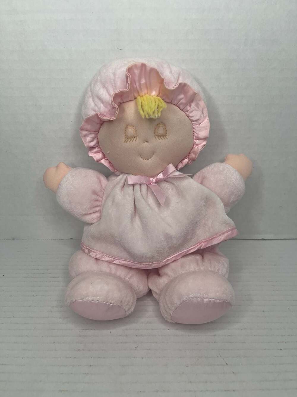 Vintage Eden Toys Pink Baby Doll Lovey Plush Soft Toy Clean